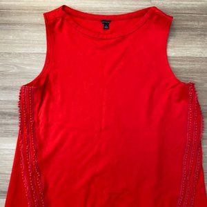 ANN TAYLOR WOMENS DECORATIVE TANK TOP